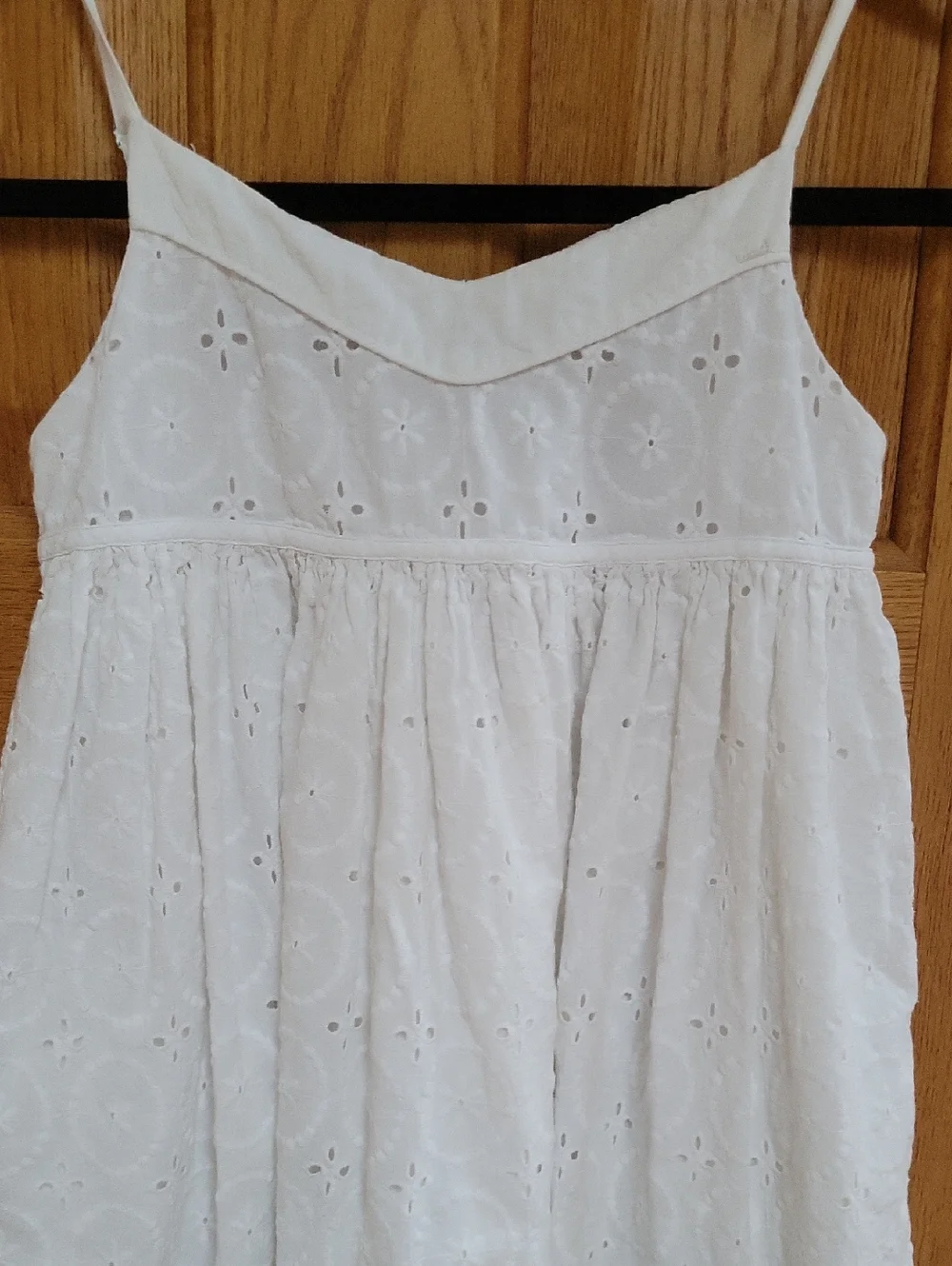 Girls GAP Dress White Eyelet Cotton